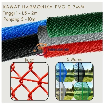 Kawat Harmonika PVC Kawat Harmonika Lapis PVC Kawat Anyaman Harmonika PVC Jaring Harmonika PVC Wire Mesh PVC Kawat Mesh PVC Chain Link PVC Chain Link Fence PVC PVC Coated Chain Link Fence Pagar Kawat Harmonika PVC Jaring Kawat Pagar PVC Kawat Pagar PVC